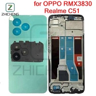 For OPPO Realme C51 RMX3830 Battery Back cover Housing middle frame + Button + LCD Front frame + Len