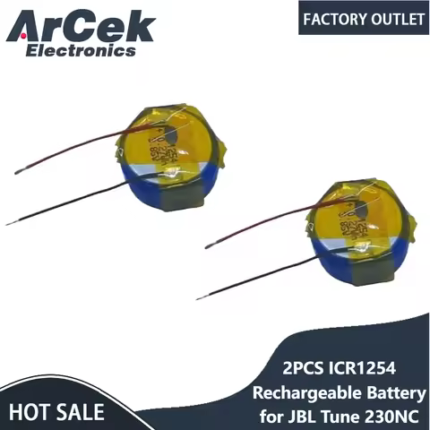 2PCS 3.85V 70mAh ICR1254 Rechargeable Battery CP1254 for JBL Tune 230NC 230 NC T230NC TWS Wireless H