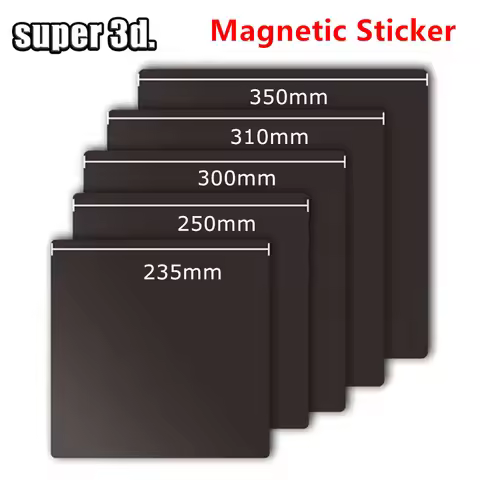 Magnetic Sticker With 3M Adhersive180/220/235/250/310/350mm Magnetic 3D Printer Bed Base Build Plate