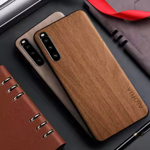 Case for Sony Xperia 10 VI V IV III ACE III 2 Bamboo Wood Pattern Leather Design Cover for Sony Xper