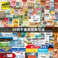 [Taiwan Shipment] Retro Airline Boarding Travel Luggage Sticker Waterproof Laptop Case Skateboarding