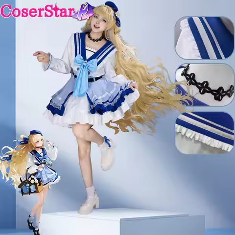 Game Wuthering Waves WuWa Phoebe Cosplay Costume Outfit Dress Carnival Halloween Party Role Play Wig