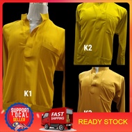 Set Baju Melayu kuning yellow gold Mustard Soft Yellow Kuning Cair Baju Raya