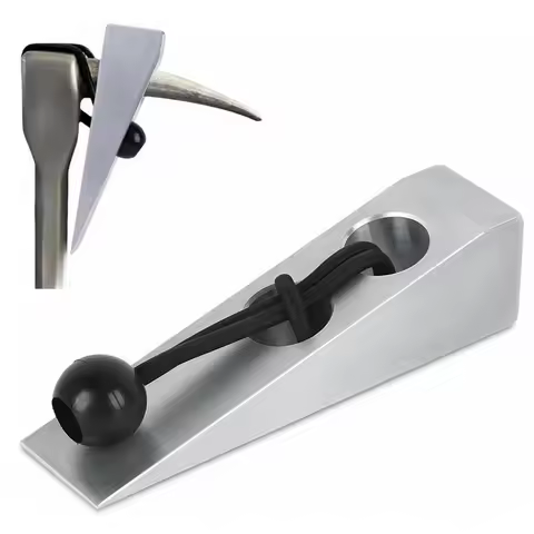Firefighter Wedge - Durable Aluminum Wedge, Firefighter Door Wedge Stopper with Bungee Cord for Hall