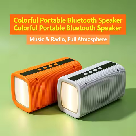 Portable Tunnel-Style Bluetooth Speaker with Immersive Abyss RGB Lighting, TWS Stereo, Mini Wireless