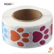 PEONIES 500 pcs Puppy Pet Dog  Sticker, 1 Inch Dog  Dog  Sticker,  Colorful/Black Hand Account Stick
