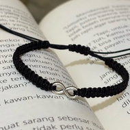 Ubermensch/Woven Bracelet /INFINITY Couple Bracelet Black/ Bracelet Bracelet