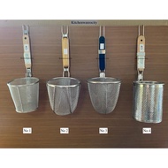 Stainless Steel Noodle Strainer / Mesh Noodle Drainer / Noodle Strainer / Colander / Dryer / Penapis