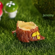 JEREMY1 Simulation Tree Stump, Cute Tree Stump Shape Resin Small Tree Stump, 9 Styles Cartoon DIY Tr