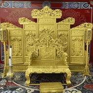 Large Size Nine Dragons Golden Dragon Chair Throne Simplicity Chinese Style Furniture Incense Wood C
