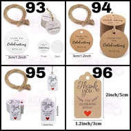 [SG SELLER] [FREE SHIPPING] Gift Tag Mini Greeting Card Thank You Tags Bookmark Wedding Cookies Door Gift Xmas Christmas