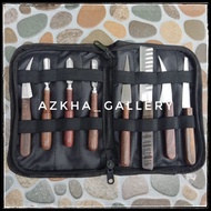 A set of Garnish Knives / 1 set of Carving Knives for 7 + pickles