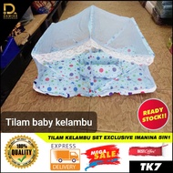 Tilam Imanina Baby Anti Nyamuk Dan Lalat Tilam Kekabu Set 5 in 1 Bantal + Tilam + Kelambu Set Bersalin