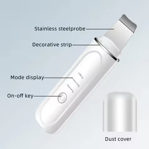 Ultrasonic Facial Cleanser Face Lift Blackhead Peeler Pore Cleanser EMS Microcurrent Peeling Spatula