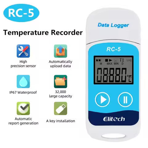 Temperature Humidity Data Logger RC-4/4HC/5/5+/GSP-6/GSP-6 Pro AB-10T/ Digital USB NTC Sensor High P