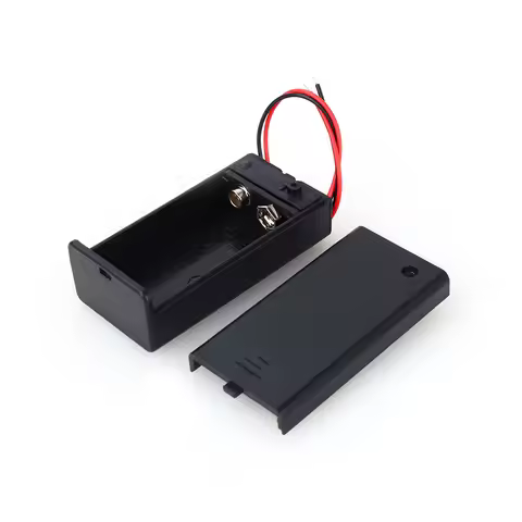 9V Volt PP3 Battery Holder Box DC Case with Wire Lead ON/OFF Switch Cover Durable Battery Holder Wir
