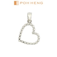 Poh Heng Jewellery 18K White Gold Heart Pendant