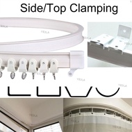 2M Curtain Track Rod Rail Plastic Flexible Ceiling Mounted Curved Straight Slide Windows Bendable Accessories Kit Home YB3SG