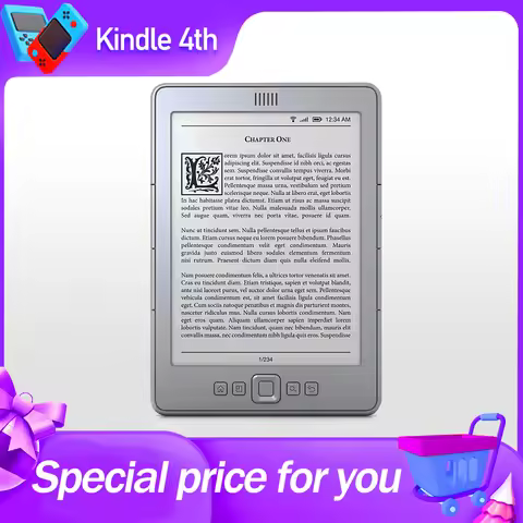 Kindle 4th Used Classic E-Book Reader 6inch E-Ink Screen Built-in Wi-Fi No-Glare E-Reader