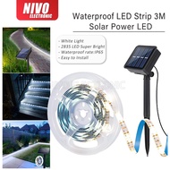 3V Solar LED Flexible Light Strip 3M Solar Power LED Strip Light Waterproof LED Strip Backlight Gard