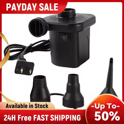 Electric Air Pump with 3 Nozzles Portable Air Pump Air Mattress Pump for Inflatables Air Mattress Be