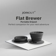 JOINOUT V2 Flatbed Brewer Silicone Portable Dripper (BPA Free) Coffee Drip Set Flat Bottom