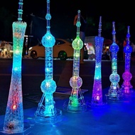 Guangzhou Tower Model Luminous Base Small Waist Oriental Pearl Tower Small Ornaments Miniature Model