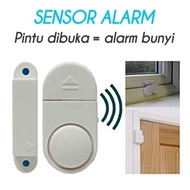 Door alarm sensor opens sound alarm