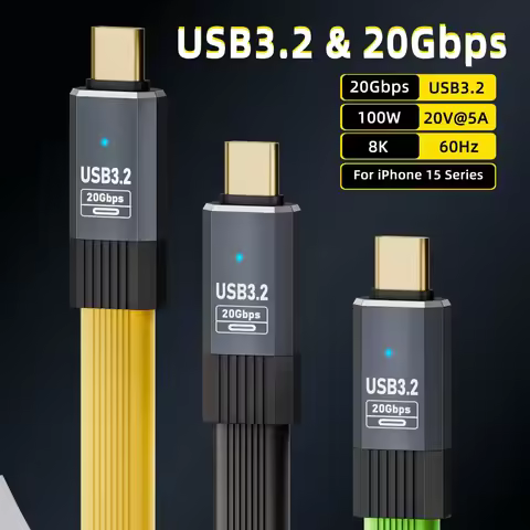 PD100W USB C to USB C Cable USB3.2 Type-C Gen2 20Gbps 8K@60Hz Video Data Cord for PC Laptop Macbook 