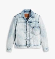 【高價版XS-XL號優惠】美國Levis TYPE I TRUCKER 一代牛仔夾克 淺藍水洗刷白 後束帶 丹寧外套