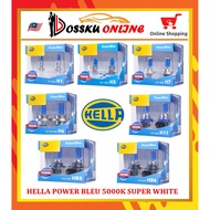 HELLA POWERBLEU 5000K H1 H3 H4 H7 H11 HB3 HB4 9005 9006 Bulb SUPER WHITE