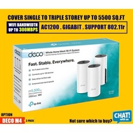 TENDA MW6 MESH / Deco M4 AC1200 Gigabit Wireless Mesh WiFi Router System Support UniFi, Maxis