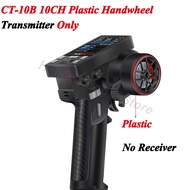 HOTRC CT-10B 10CH รีโมทคอนโทรลโลหะ/พลาสติกแฮนด์วีลหน้าจอสีตัวส่งสัญญาณสำหรับรถบังคับเรือหุ่นยนต์ F-1