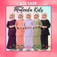 Hasnuri Baju Kurung Mufeeda Kids - Black/Matcha Green/Peach/Dark Purple/Lavender