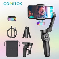 COMITOK Mobile Phone Stabilizer Handheld Gimbal Handheld Stabilizer Foldable Stabilizer Photography 