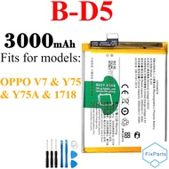 Battery For Vivo V7 Y75 Y75A 1718 Battery B-D5 Replacement 3000mAh