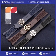 Apply To PATEK PHILIPPE Nautilus Series 5711 5712 7010G  Rubber Watch Strap 25*13mm