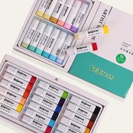 Delgreen solid gouache paint stick / chalk / crayon 12/18 color macaron safe and non-toxic Art Stationery