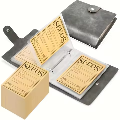 1 Set Garden Seed Storage Book, 5″ Journal with 50 Self-Sealing Seed Envelopes, Seed Packet Organize