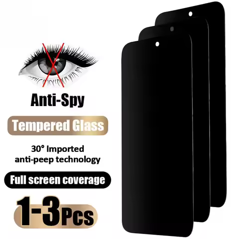 2-3PCS Anti-peep Anti-spy Tempered Glass For Tecno Spark 20 10 9 8 20C 10C 9T 8T 8C 8P Screen Protec