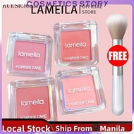 【Delivery 2-3 Days】 [Buy 1 Get 1 Free] Monochrome Blush + Free Blush Brush, 2 Makeup Sets, Nude Make