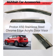 X50 l X70 l X90 Stainless Steel Chrome Edge Door Visor 100% Stainless Steel Chrome Edge Door Visor |