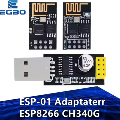 ESP01 Programmer Adapter UART GPIO0 ESP-01 Adaptaterr ESP8266 CH340G USB to ESP8266 Serial Wireless 