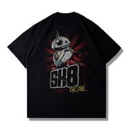 HOTSTAR WARS BB-8 SK8 OR DIE T-Shirt BB-8 Pattern Skateboard Style Summer Shirt Fashion Items