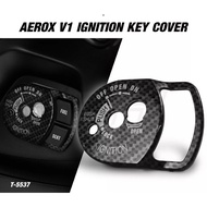AEROX V1 IGNITION COVER GLOSSY-CARBON / GARNISH KEY COVER AEROX 155 V1 1PC