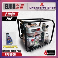 EUROX 7HP Water Pump 2" inch (50mm) PPU5000 7HP Petrol 4-Stroke WATER PUMP Kebun Pakai COMBO 4T