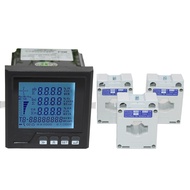 Multifunction Power Meter With RS485 Modbus-RTU AC 0-50A-200A 3 Phase 4 Wire AVWKwhCos Hz Var Pane