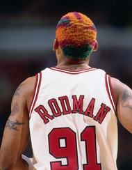 โปสเตอร์ Dennis Rodman ร็อดแมน บาสเกตบอล Chicago Bulls Basketball ชิคาโก บูลส์ Poster ตกแต่งผนัง ของ