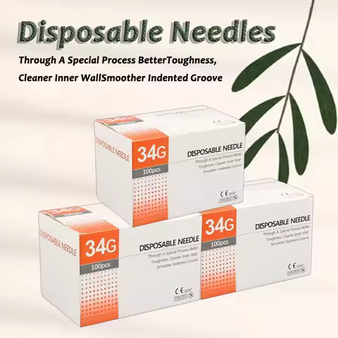 34G Tattoo Needle 34g needles 1.5mm 2.5mm 4mm For Beauty injection syringe filler Safety Needle Hand