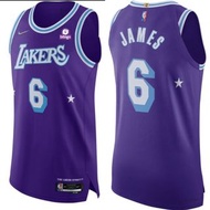 NBA Authentic Jersey Los Angeles Lakers LeBron James With Sponsor Patch